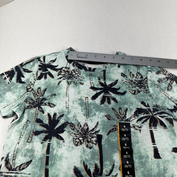Art Class Boy's Size Small 6-7 Tee Shirt Short Sleeve Palm Trees Green New - Picture 8 of 13